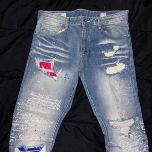 Trendy Distressed Blue Jeans for Men